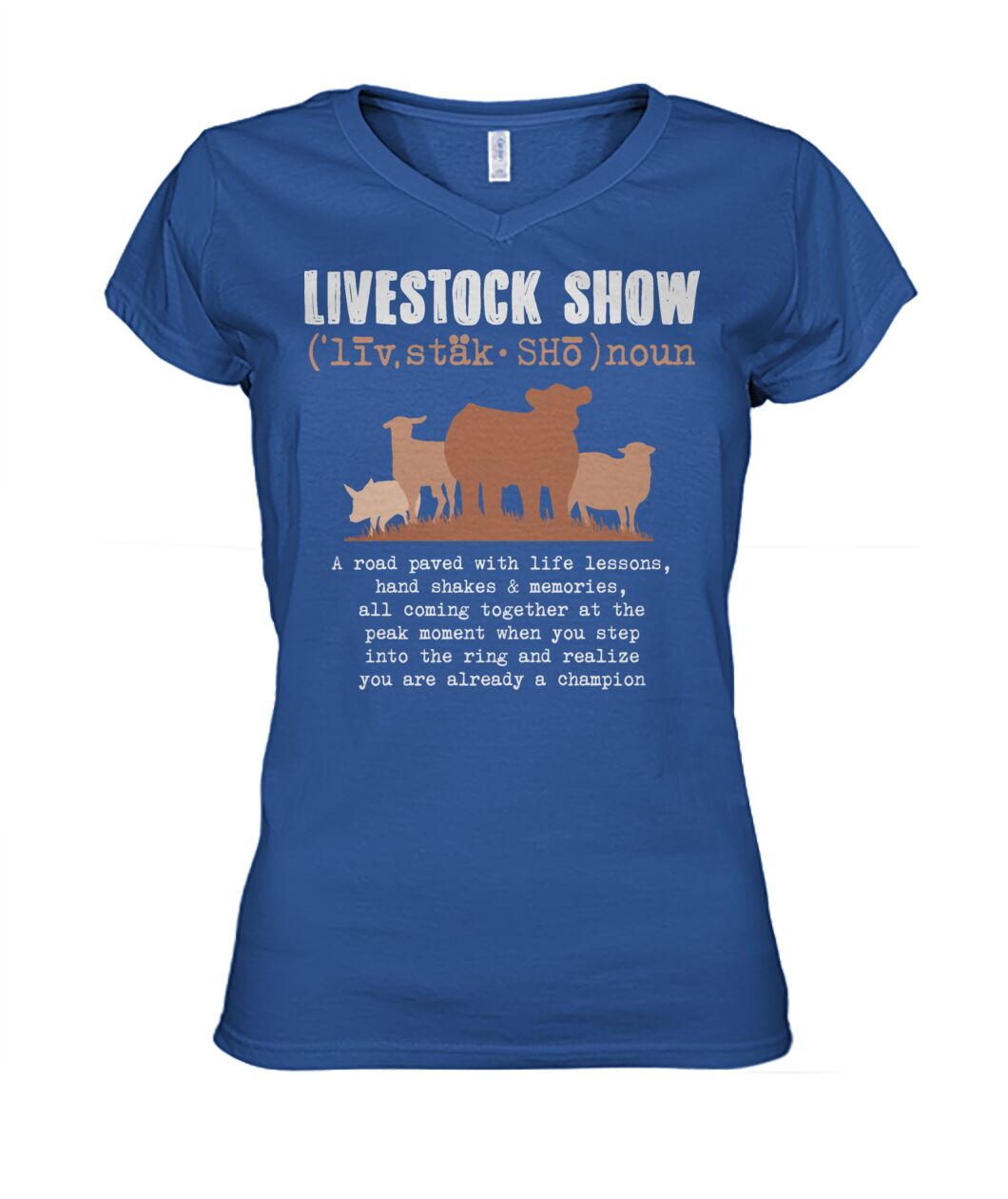 Livestock show - Men's and Women's t-shirt , Vneck, Hoodies - myfunfarm - clothing acceessories shoes for cow lovers, pig, horse, cat, sheep, dog, chicken, goat farmer