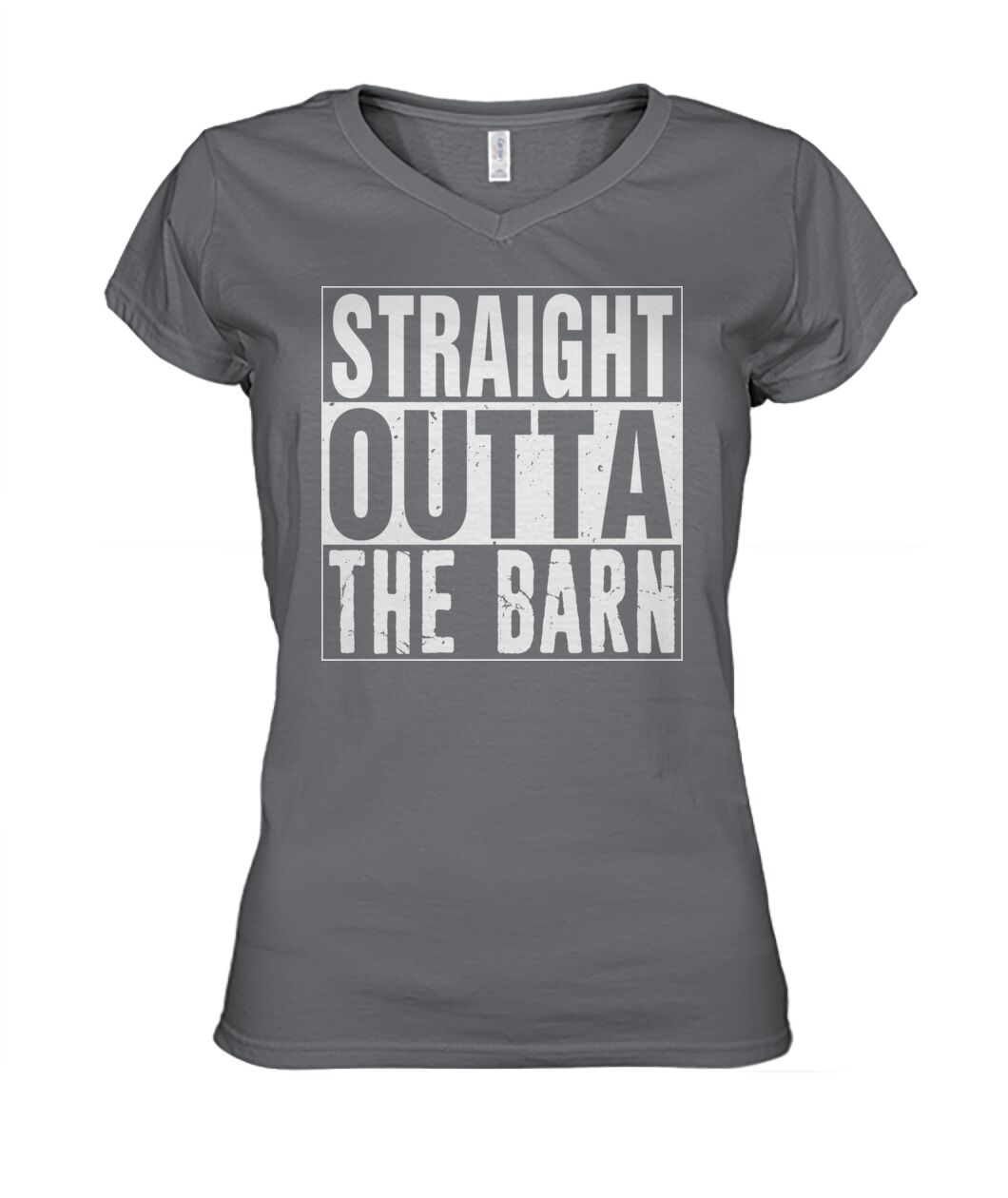 straight outta the barn  - Men's and Women's t-shirt , Vneck, Hoodies - myfunfarm - clothing acceessories shoes for cow lovers, pig, horse, cat, sheep, dog, chicken, goat farmer