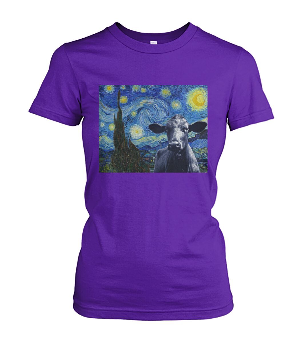 Van-gogh-painting Angus black - Men's and Women's t-shirt , Vneck, Hoodies - myfunfarm - clothing acceessories shoes for cow lovers, pig, horse, cat, sheep, dog, chicken, goat farmer