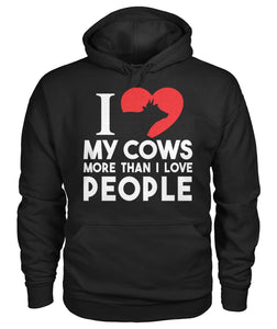 i love cows more than..  - Men's and Women's t-shirt , Vneck, Hoodies - myfunfarm - clothing acceessories shoes for cow lovers, pig, horse, cat, sheep, dog, chicken, goat farmer