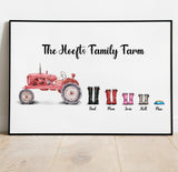 Personalized Gallery Wrapped Canvas Prints - Custom Name,tractor, gumbot -