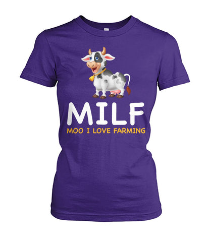 MILF - Moo i love farming - funny design unisex  t-shirt , Hoodies