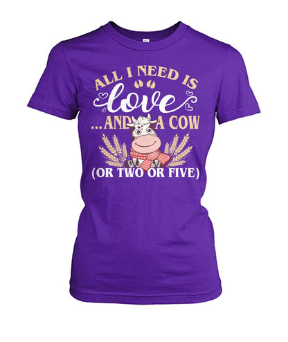 All i need i love and cows - Men's and Women's t-shirt , Vneck, Hoodies - myfunfarm - clothing acceessories shoes for cow lovers, pig, horse, cat, sheep, dog, chicken, goat farmer