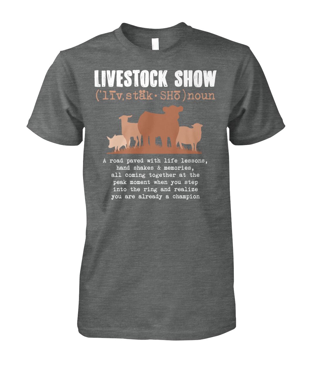 Livestock show - Men's and Women's t-shirt , Vneck, Hoodies - myfunfarm - clothing acceessories shoes for cow lovers, pig, horse, cat, sheep, dog, chicken, goat farmer