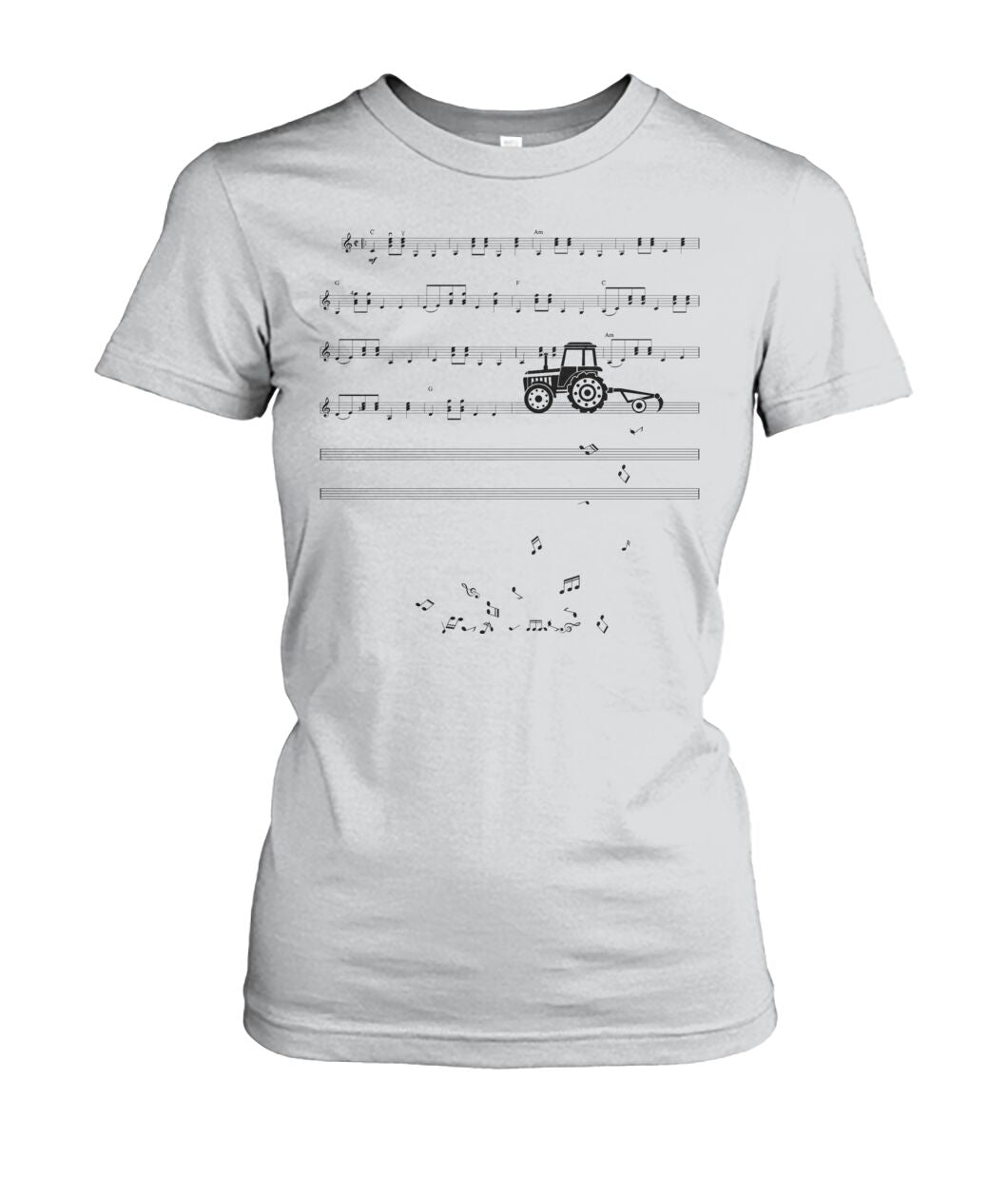 Sheet music tractor - t-shirt, Hoodies