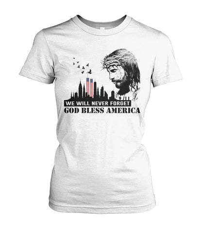 We will never forget 911 - God bless america  - unisex  t-shirt , Hoodies