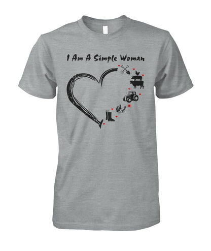 I  am a simple woman unisex  t-shirt , Hoodies - myfunfarm