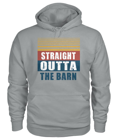 Straight outta the barn  - Men's and Women's t-shirt , Vneck, Hoodies - myfunfarm - clothing acceessories shoes for cow lovers, pig, horse, cat, sheep, dog, chicken, goat farmer