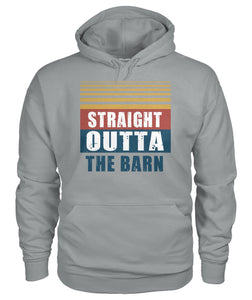 Straight outta the barn  - Men's and Women's t-shirt , Vneck, Hoodies - myfunfarm - clothing acceessories shoes for cow lovers, pig, horse, cat, sheep, dog, chicken, goat farmer