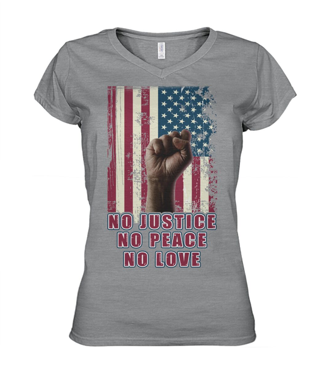 No justice no peace no love  - Men's and Women's t-shirt , Vneck, Hoodies - myfunfarm - clothing acceessories shoes for cow lovers, pig, horse, cat, sheep, dog, chicken, goat farmer