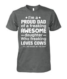 i'm a proud dad  - Men's and Women's t-shirt , Vneck, Hoodies - myfunfarm - clothing acceessories shoes for cow lovers, pig, horse, cat, sheep, dog, chicken, goat farmer