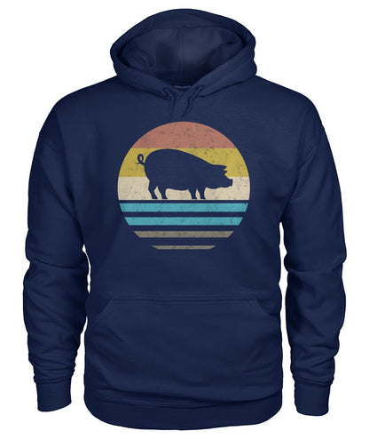 Vintage print pig - Men's and Women's t-shirt , Vneck, Hoodies - myfunfarm - clothing acceessories shoes for cow lovers, pig, horse, cat, sheep, dog, chicken, goat farmer