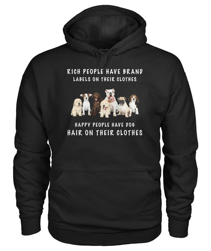 Happy people have dog - Men's and Women's t-shirt , Vneck, Hoodies - myfunfarm - clothing acceessories shoes for cow lovers, pig, horse, cat, sheep, dog, chicken, goat farmer