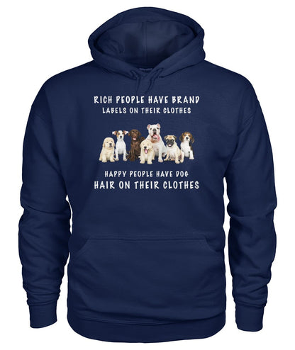 Happy people have dog - Men's and Women's t-shirt , Vneck, Hoodies - myfunfarm - clothing acceessories shoes for cow lovers, pig, horse, cat, sheep, dog, chicken, goat farmer