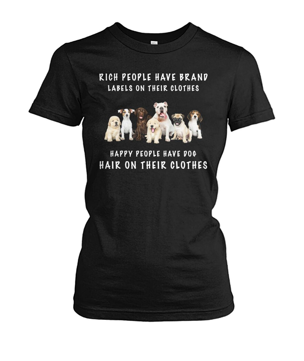 Happy people have dog - Men's and Women's t-shirt , Vneck, Hoodies - myfunfarm - clothing acceessories shoes for cow lovers, pig, horse, cat, sheep, dog, chicken, goat farmer