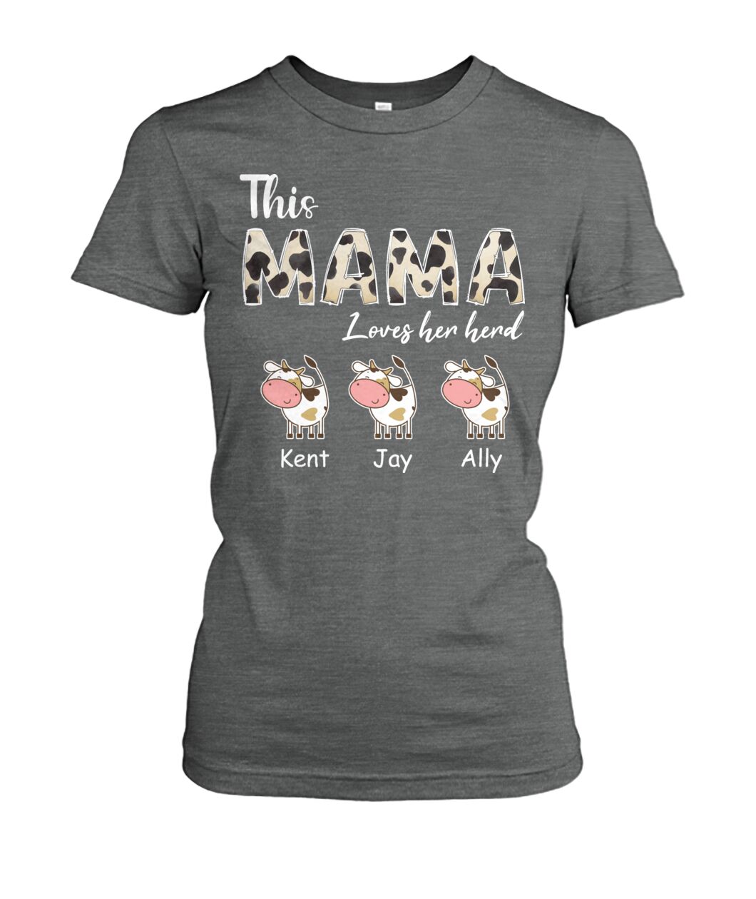This Mama Loves her herd - personalized t-shirt, Hoodies - myfunfarm