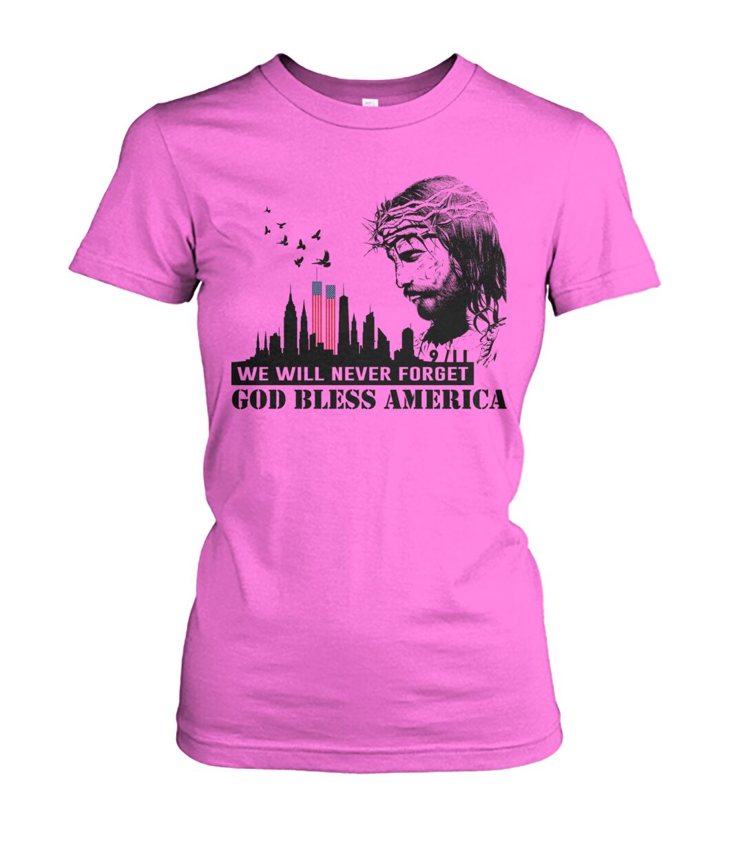 We will never forget 911 - God bless america  - unisex  t-shirt , Hoodies