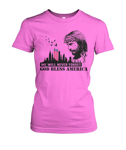 We will never forget 911 - God bless america  - unisex  t-shirt , Hoodies