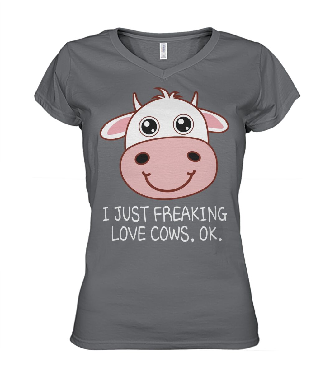 I just freaking love cow , ok - Men's and Women's t-shirt , Vneck, Hoodies - myfunfarm - clothing acceessories shoes for cow lovers, pig, horse, cat, sheep, dog, chicken, goat farmer