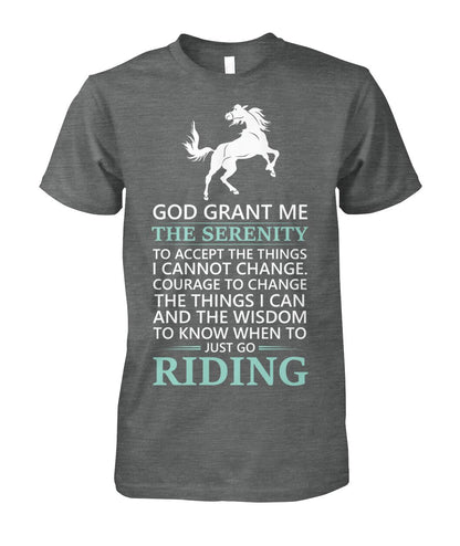 Just go ridding  - Men's and Women's t-shirt , Vneck, Hoodies - myfunfarm - clothing acceessories shoes for cow lovers, pig, horse, cat, sheep, dog, chicken, goat farmer
