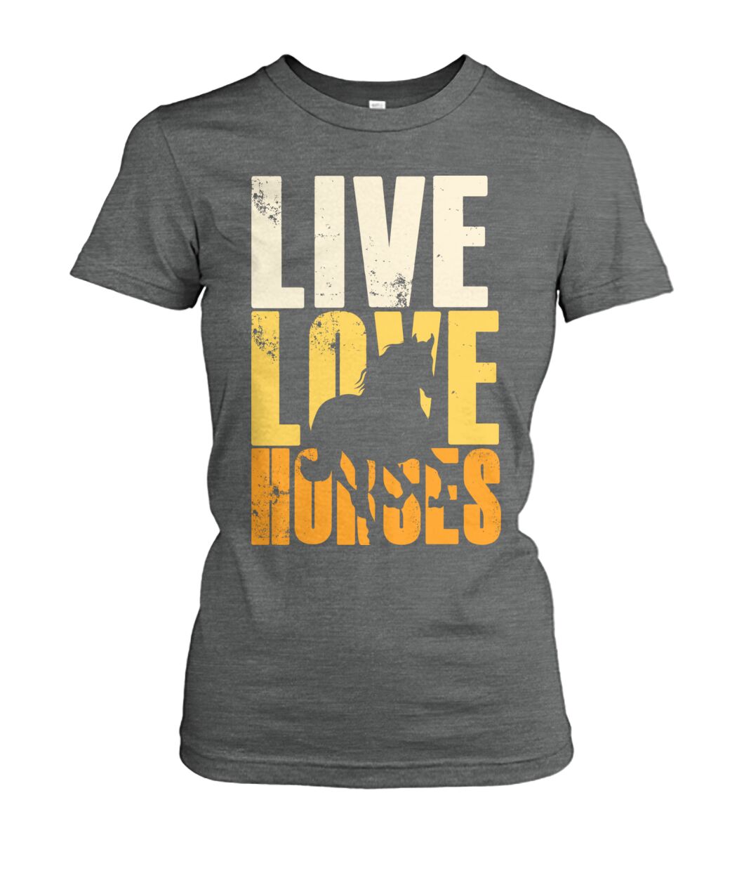 Live love horse - Men's and Women's t-shirt , Vneck, Hoodies - myfunfarm - clothing acceessories shoes for cow lovers, pig, horse, cat, sheep, dog, chicken, goat farmer