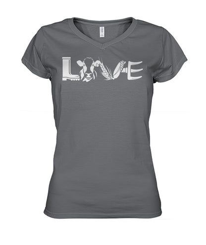 Love cows icon  - Men's and Women's t-shirt , Vneck, Hoodies - myfunfarm - clothing acceessories shoes for cow lovers, pig, horse, cat, sheep, dog, chicken, goat farmer