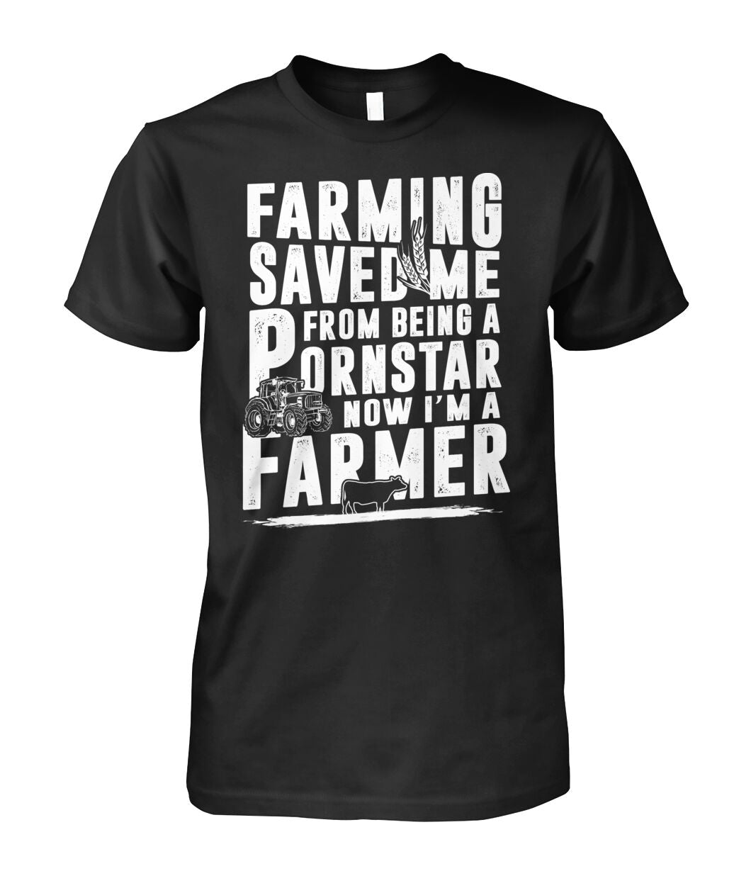 farming saved me  - Men's and Women's t-shirt , Vneck, Hoodies - myfunfarm