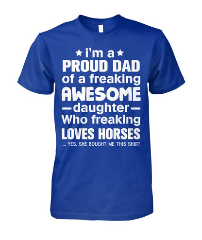 i'm a proud dad  - Men's and Women's t-shirt , Vneck, Hoodies - myfunfarm - clothing acceessories shoes for cow lovers, pig, horse, cat, sheep, dog, chicken, goat farmer