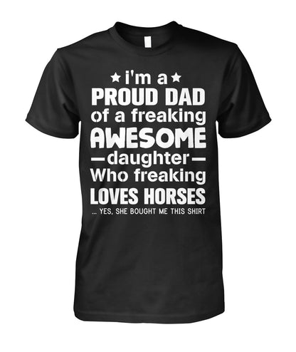 i'm a proud dad  - Men's and Women's t-shirt , Vneck, Hoodies - myfunfarm - clothing acceessories shoes for cow lovers, pig, horse, cat, sheep, dog, chicken, goat farmer