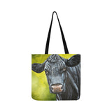 Angus painting print sk00003 Tote bag Reusable Shopping Bag Model 1660 (Two sides) - myfunfarm - clothing acceessories shoes for cow lovers, pig, horse, cat, sheep, dog, chicken, goat farmer