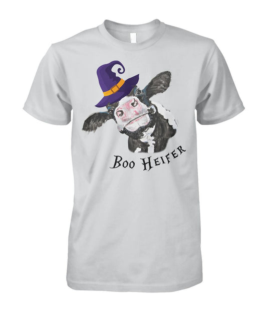 boo heifer - Men's and Women's t-shirt , Vneck, Hoodies - myfunfarm - clothing acceessories shoes for cow lovers, pig, horse, cat, sheep, dog, chicken, goat farmer