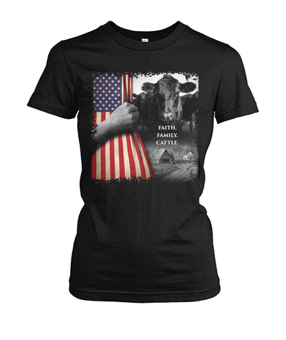 Faith Family Cattle - unisex  t-shirt , Hoodies - myfunfarm