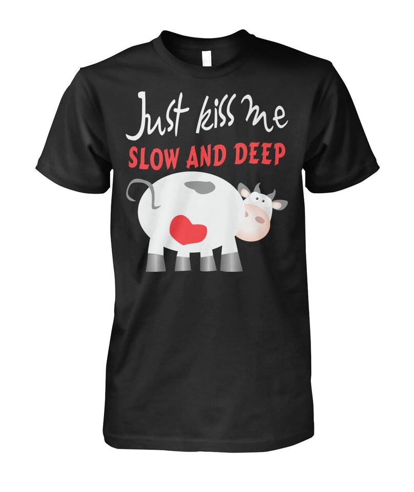 just kiss   - Men's and Women's t-shirt , Vneck, Hoodies - myfunfarm - clothing acceessories shoes for cow lovers, pig, horse, cat, sheep, dog, chicken, goat farmer