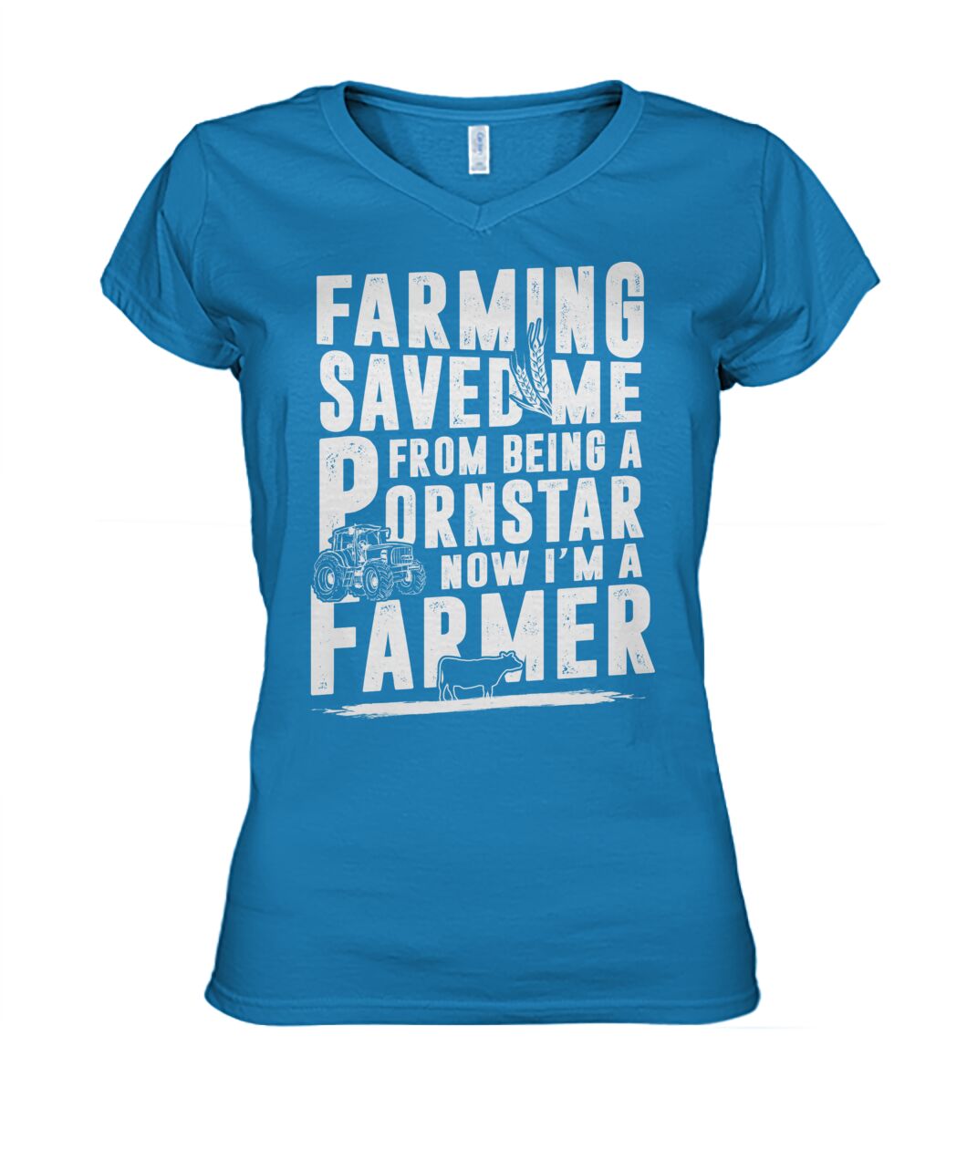 farming saved me  - Men's and Women's t-shirt , Vneck, Hoodies - myfunfarm