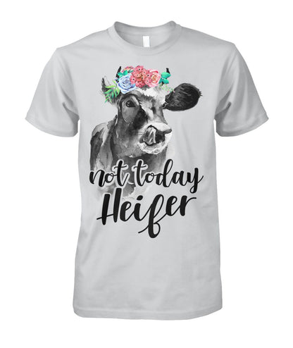Not today Heifer - Men's and Women's t-shirt , Vneck, Hoodies - myfunfarm - clothing acceessories shoes for cow lovers, pig, horse, cat, sheep, dog, chicken, goat farmer