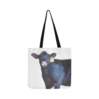 Angus painting print tote bag sk000018 Reusable Shopping Bag Model 1660 (Two sides) - myfunfarm - clothing acceessories shoes for cow lovers, pig, horse, cat, sheep, dog, chicken, goat farmer