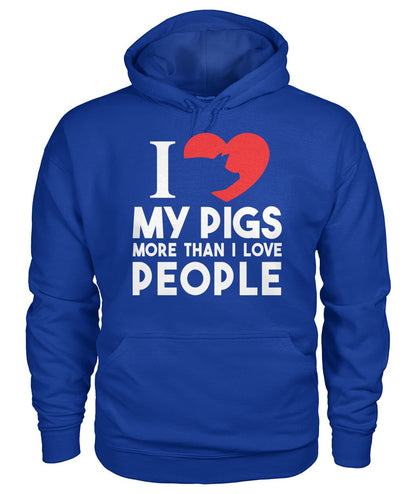 i love pig more than i love people - Men's and Women's t-shirt , Vneck, Hoodies - myfunfarm - clothing acceessories shoes for cow lovers, pig, horse, cat, sheep, dog, chicken, goat farmer