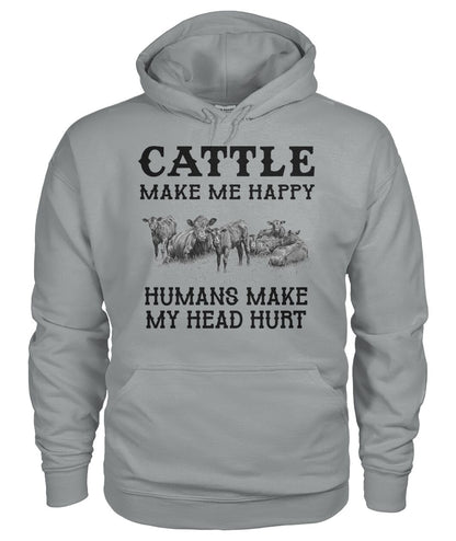 Cattle make me happy - unisex  t-shirt , Hoodies - myfunfarm