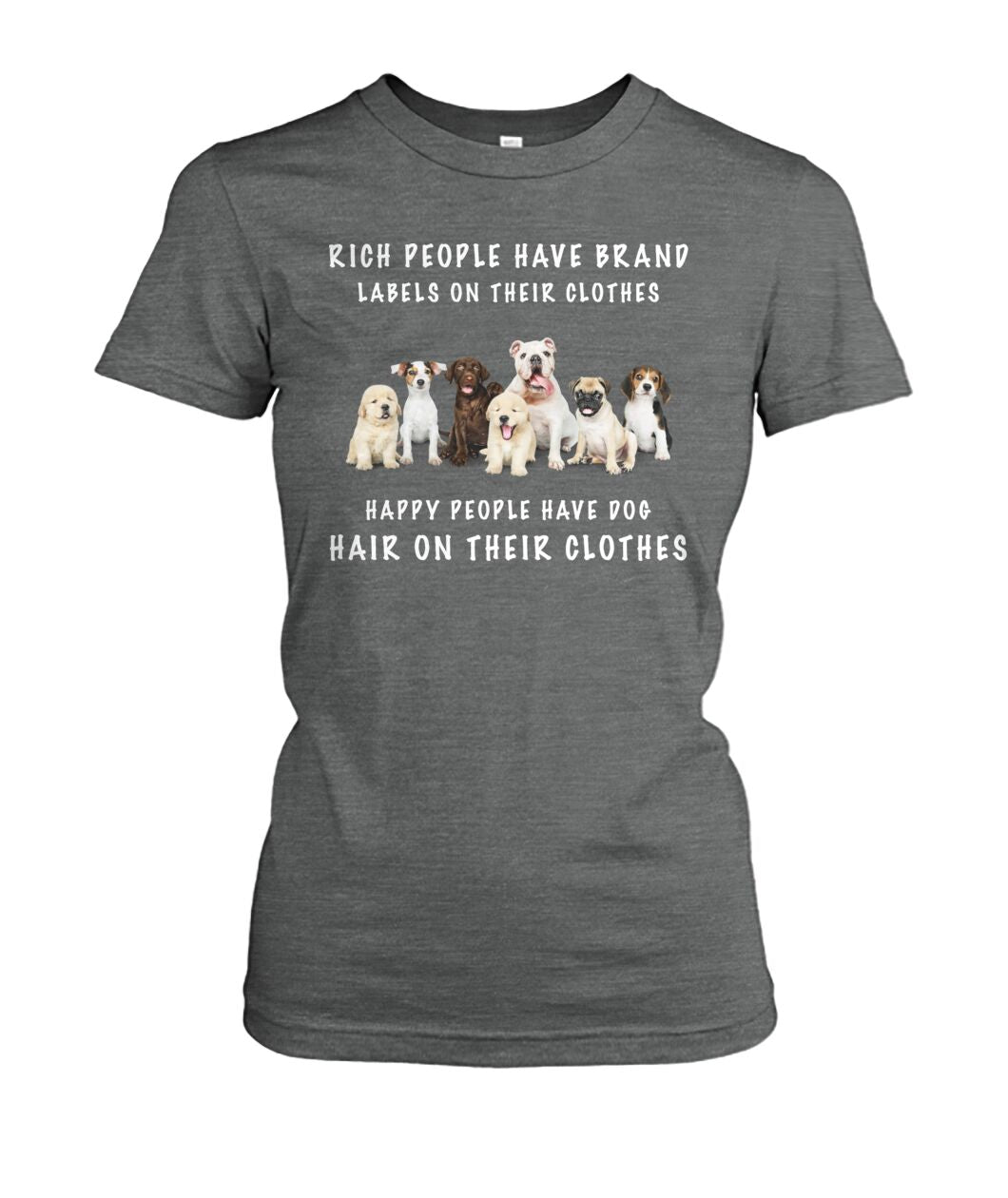 Happy people have dog - Men's and Women's t-shirt , Vneck, Hoodies - myfunfarm - clothing acceessories shoes for cow lovers, pig, horse, cat, sheep, dog, chicken, goat farmer