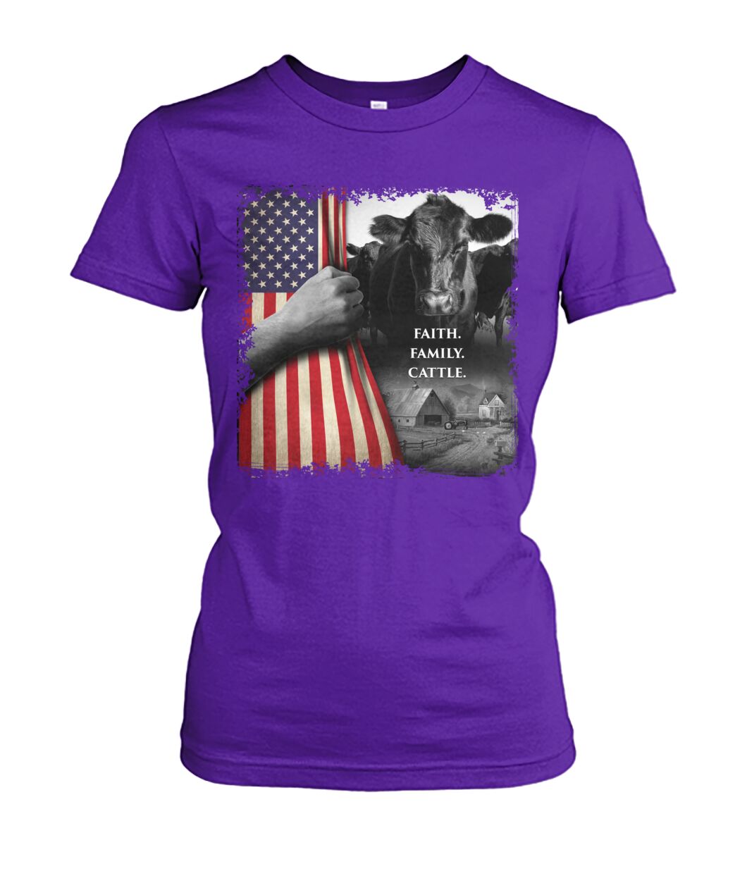 Faith Family Cattle - unisex  t-shirt , Hoodies - myfunfarm