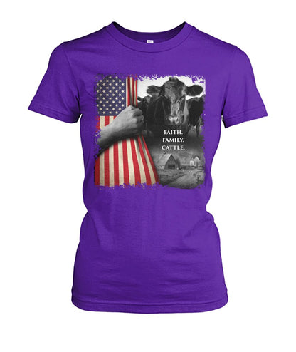 Faith Family Cattle - unisex  t-shirt , Hoodies - myfunfarm