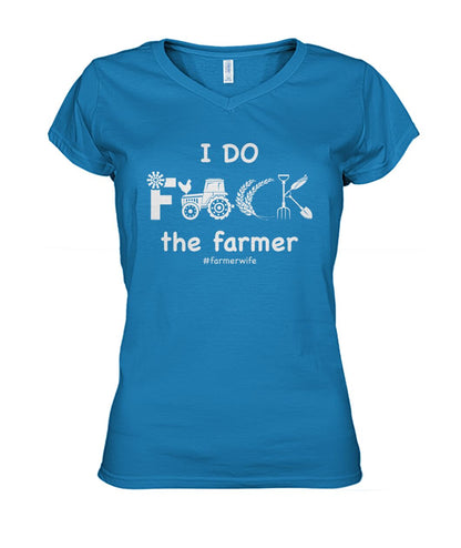 I do f.ck the farmer  - Men's and Women's t-shirt , Vneck, Hoodies - myfunfarm - clothing acceessories shoes for cow lovers, pig, horse, cat, sheep, dog, chicken, goat farmer