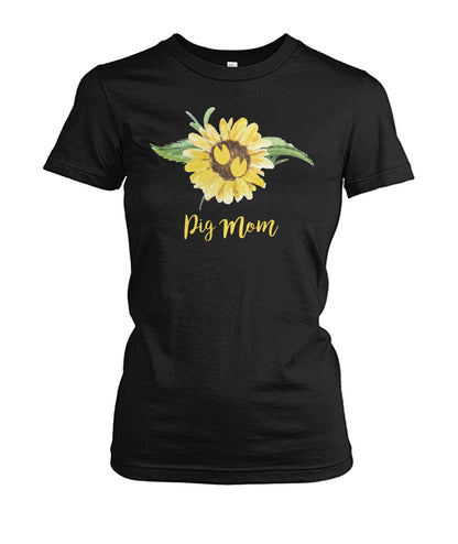 Pig  MOM - Men's and Women's t-shirt , Vneck, Hoodies - myfunfarm - clothing acceessories shoes for cow lovers, pig, horse, cat, sheep, dog, chicken, goat farmer