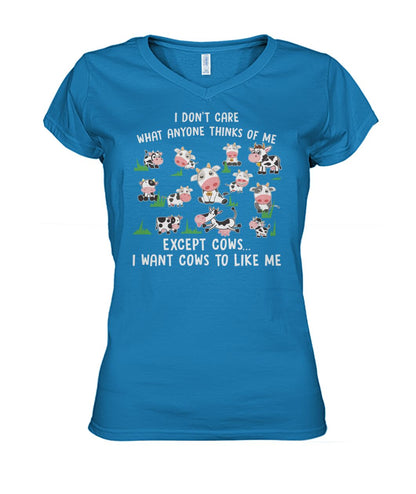 i don't care what anyone thinks - Men's and Women's t-shirt , Vneck, Hoodies - myfunfarm - clothing acceessories shoes for cow lovers, pig, horse, cat, sheep, dog, chicken, goat farmer