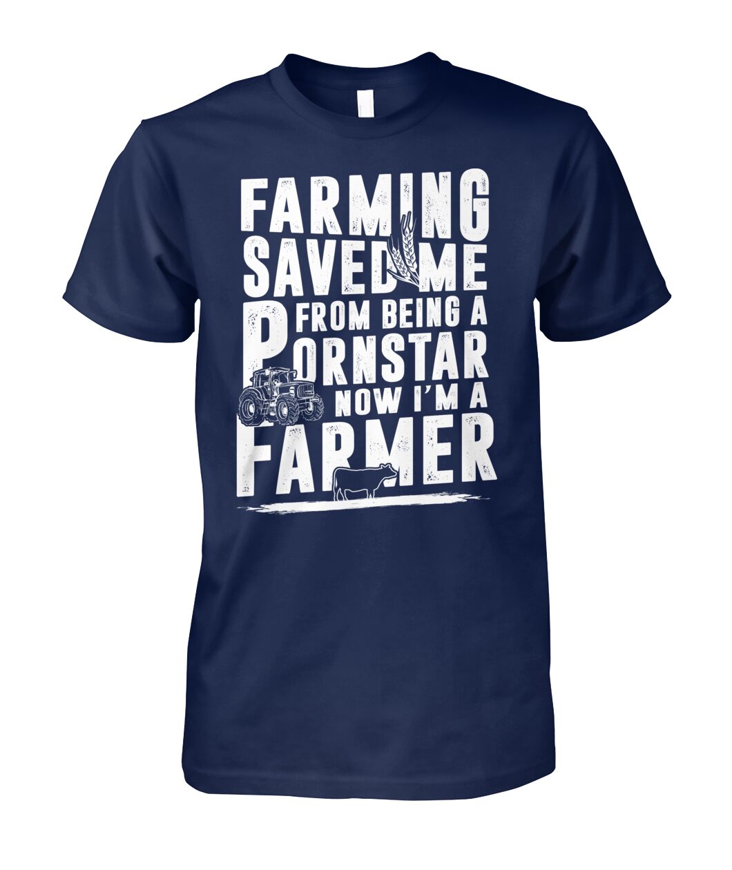 farming saved me  - Men's and Women's t-shirt , Vneck, Hoodies - myfunfarm