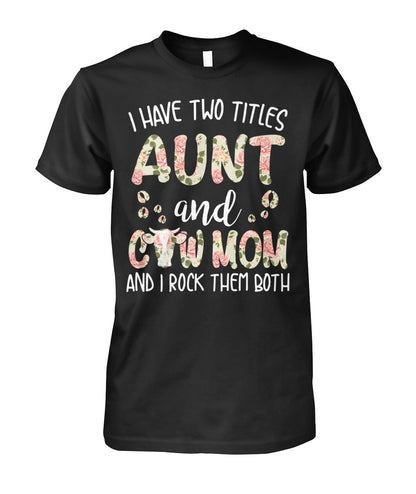 Aunt and cow mom - Men's and Women's t-shirt , Vneck, Hoodies - myfunfarm - clothing acceessories shoes for cow lovers, pig, horse, cat, sheep, dog, chicken, goat farmer