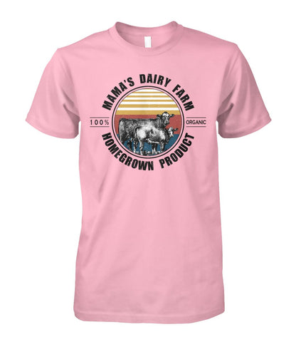 Mama's dairy farm - unisex  t-shirt , mama and kids