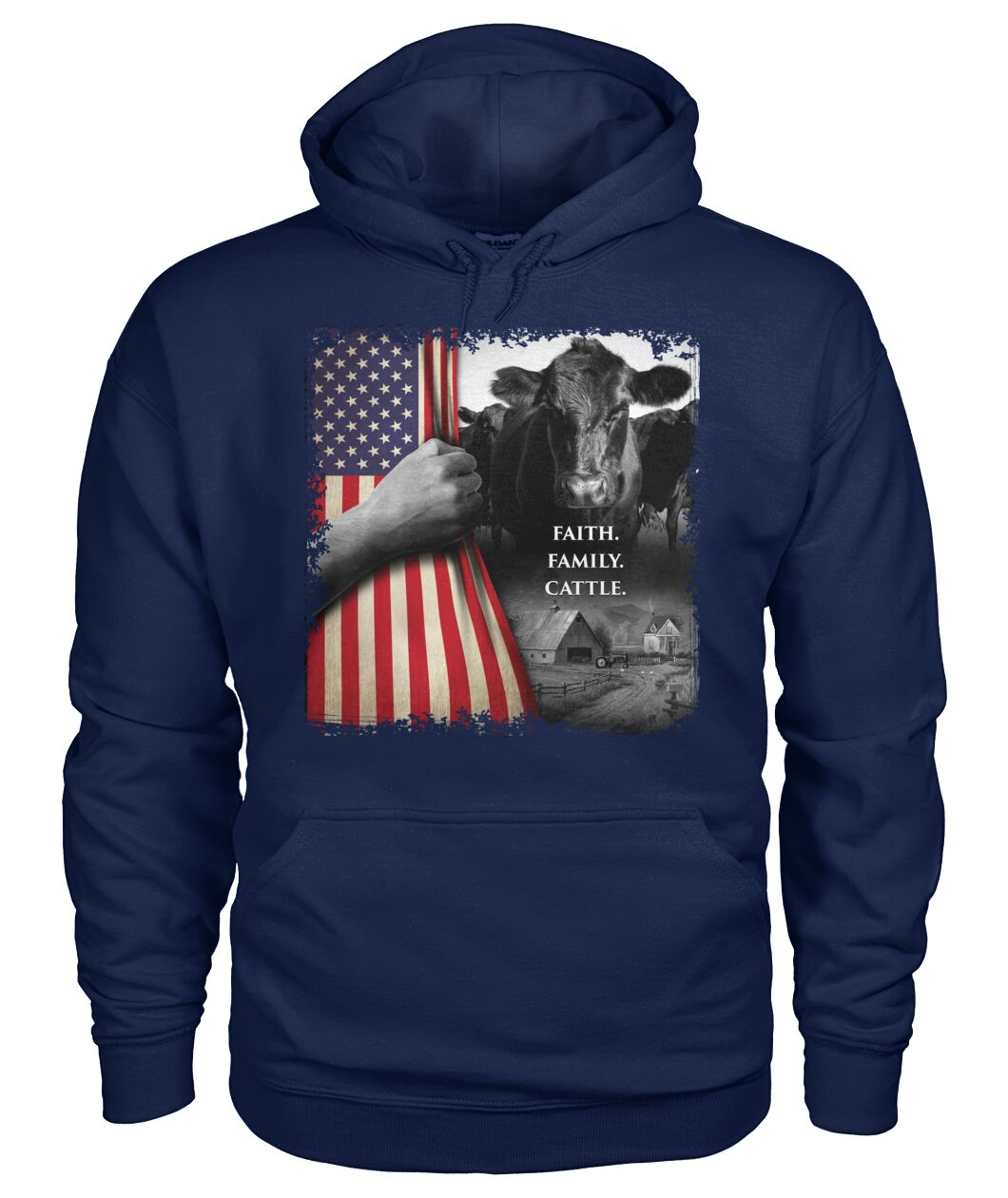 Faith Family Cattle - unisex  t-shirt , Hoodies - myfunfarm