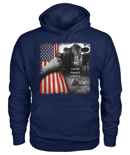 Faith Family Cattle - unisex  t-shirt , Hoodies - myfunfarm