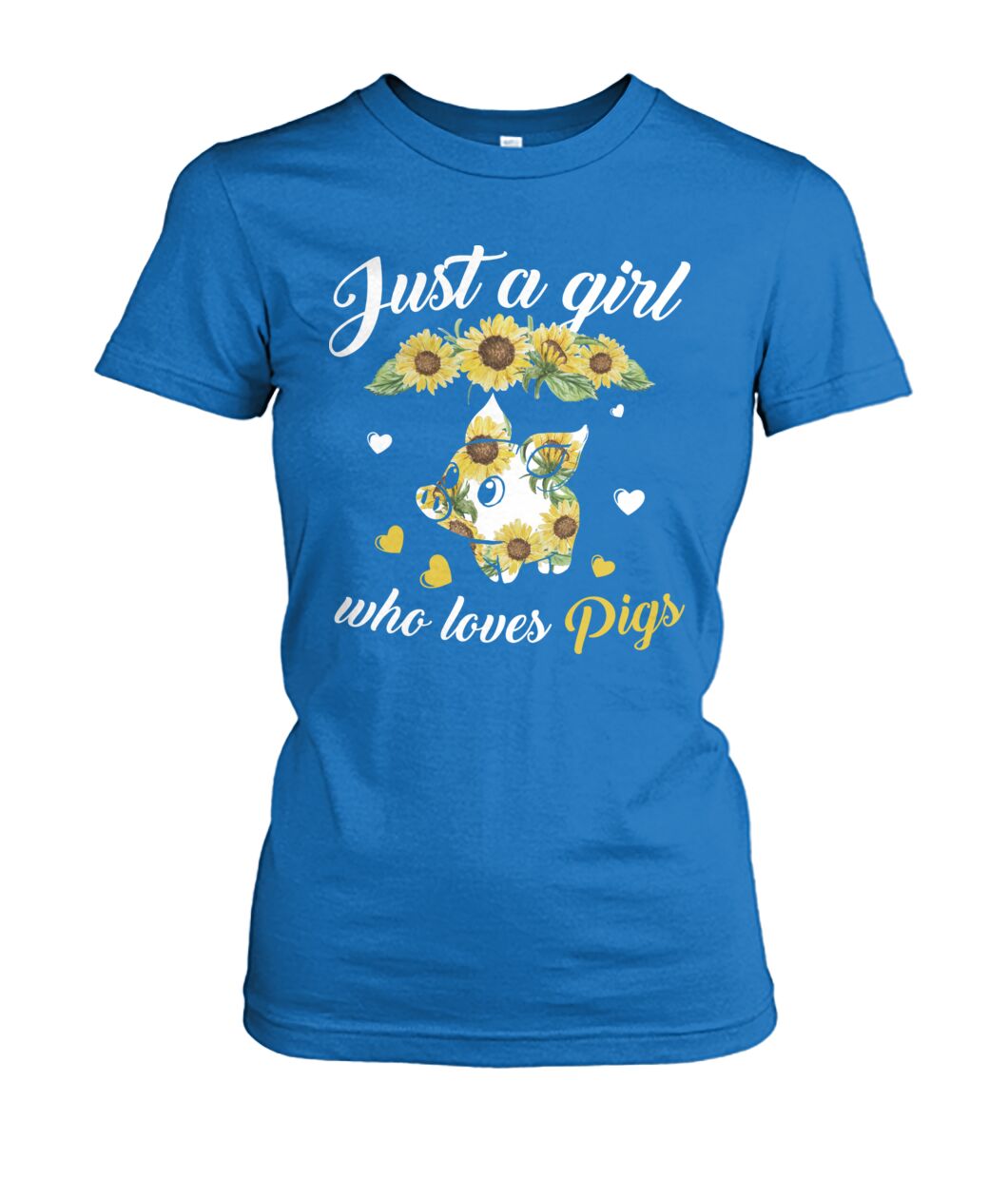 just a girl who loves pigs - Men's and Women's t-shirt , Vneck, Hoodies - myfunfarm - clothing acceessories shoes for cow lovers, pig, horse, cat, sheep, dog, chicken, goat farmer